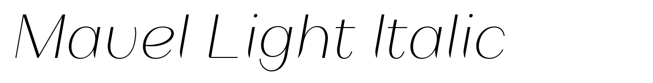 Mavel Light Italic